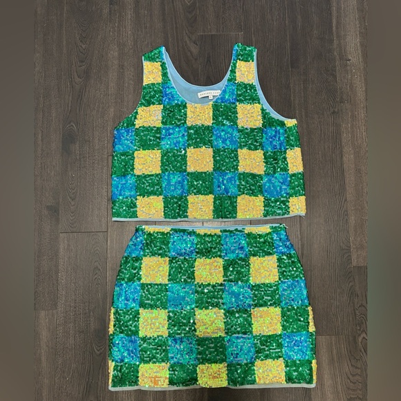 Endless Rose Dresses & Skirts - Endless Rose Sequin Set - Blue, Green, and Yellow